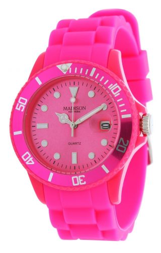 Madison N.  Y.  Candy Time Damen Armbanduhr,  Uhr,  Watch,  Pink U4167 - 05 - 1 Bild