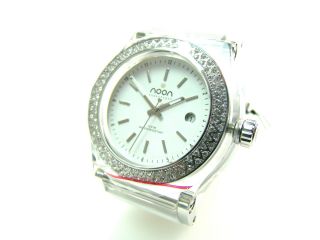 Noon Copenhagen Damen Uhr Armbanduhr Weiß Mit Glitzersteinchen Dänisch 6850 Bild