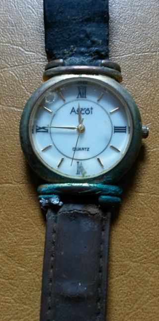 Alte Ascot Quarz Uhr - Schauen Sie Bilder / Beschreibung / Erhaltung Bild