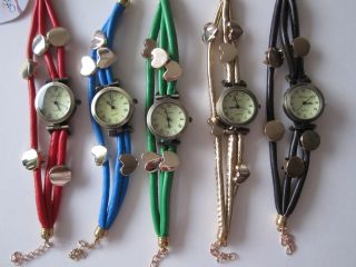 Wunderschöne Damen Armbanduhr Online Leder Band Mit Karabinerverschluss D42 Bild