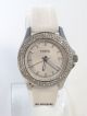 Fossil Damenuhr / Damen Uhr Silikonband Weiß Strass Datum 10atm Am4462 Armbanduhren Bild 1