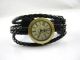 Damenuhr Armbanduhr Geflochten Uhr Rope Watch Schwarz Weiß Rot Braun Armbanduhren Bild 1