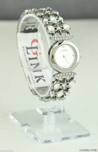 Uhr Uhren Guess Armbanduhr Damen Silber Edelstahl G - Link Quarz Deu Bild