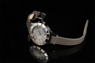 Just Damen Uhr Leder 48 - S10108 - Gr Armbanduhr Grau Silber Strass Bild