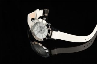 Just Damen Uhr Leder 48 - S10108 - Wh Armbanduhr Weiß Silber Strass Bild
