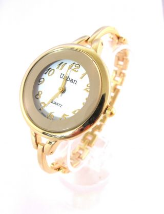 Armbanduhr Elegant Gold Japanisches Uhrwerk Analog Quartz Schneller Bild