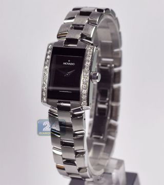 Damen Armbanduhr Diamant Movado Eliro 0604133 0.  60k Vs2 G Massgefertigte Blende Bild