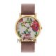 Fashion Damen Frau Rose Blume Design Kunstleder Quarz Armbanduhr Uhr Watch Armbanduhren Bild 1