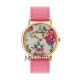 Fashion Damen Frau Rose Blume Design Kunstleder Quarz Armbanduhr Uhr Watch Armbanduhren Bild 4