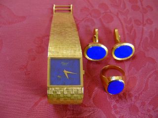 Chopard Uhr Hochwertig Und Elegant ; 2 Manschettenknöpfe,  1 Siegelring Bild