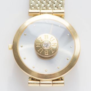 Bunz Designeruhr Damenuhr Aus 750 Gold Und Armband Aus 585 Gold,  0,  16 Ct Diamant Bild