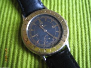 Rarität: Seltene Vintage Movado Uhr 81.  09.  861 - Schwarz/gold - Sammler Bild