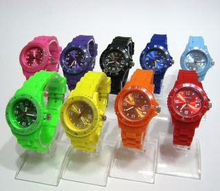 Geneva Silikon Uhr Mit Datum 35mm - Sportuhr - Armbanduhr - Kinderuhr - Bild