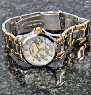 Kienzle Damen Uhr Quartz Edelstahl Bicolor Mit Metall Armband Datum V71092337600 Bild