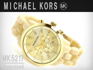 Michael Kors Mk5217 Damenuhr Creamfarbendes Kunststoffarmband 225€ Bild