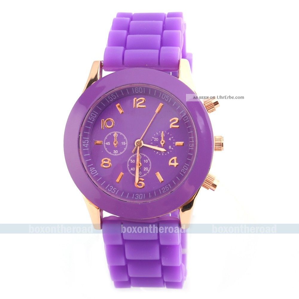 Geneva Armbanduhr Silikon Watch Uhr Damen Herren Kinder Quarz Uhren Militär