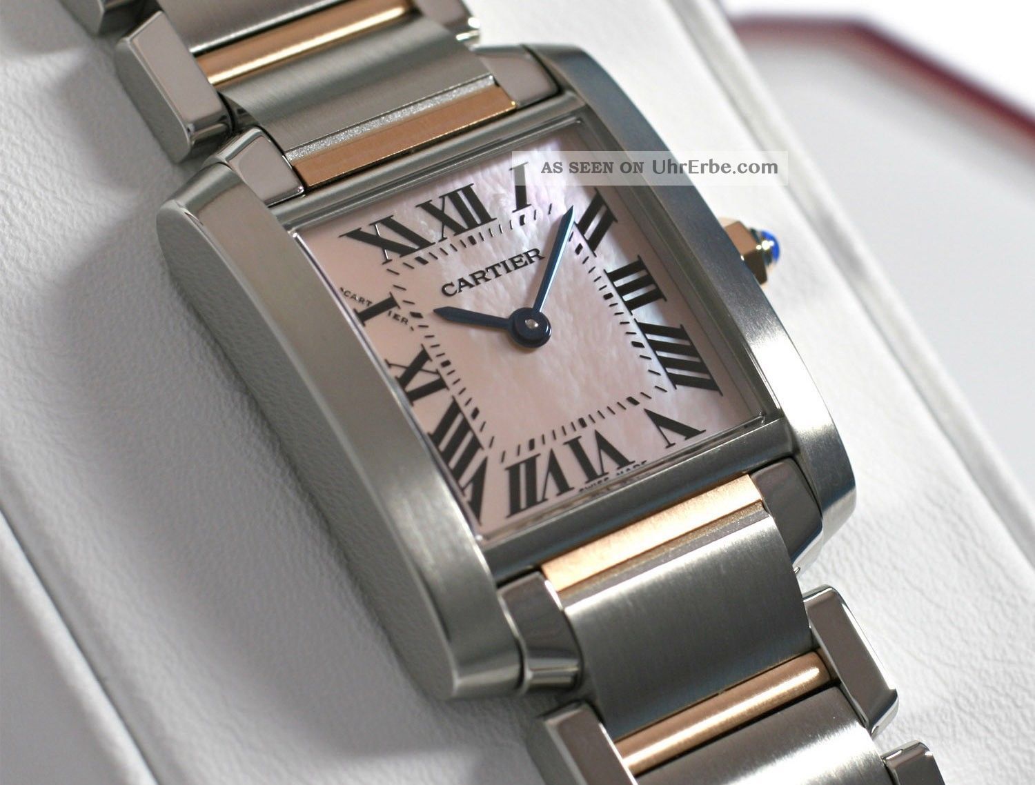 Damen Armbanduhr Cartier W51027q4 Tank Francaise 18k Rotgold/stahl Uhr