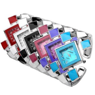 Elegant Damen Geometrie Armband Quarzuhr Legierung Spangenuhr 6 Farben Bild