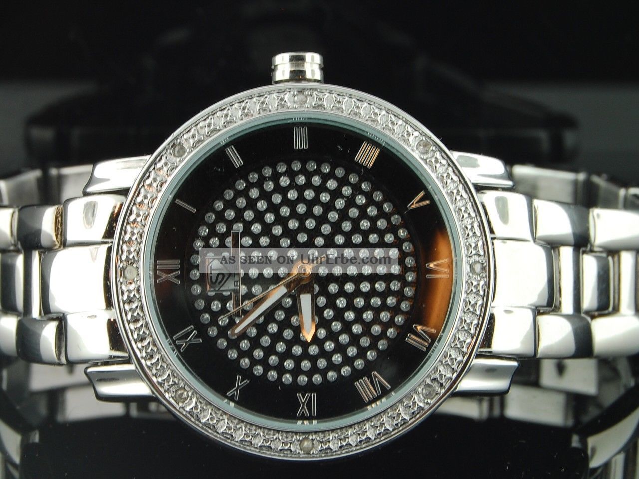 Montre Homme Ice Master Cadran Bleu – Boîtier 46 Mm Or/Argent, Quartz, Étanche 30 M