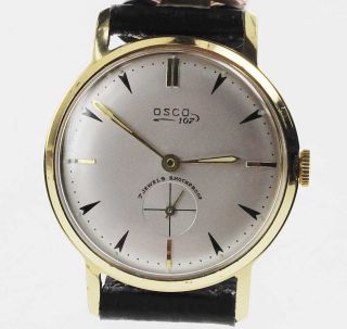 Osco 107 Watch Damen Herren 1950 /1960 Handaufzug Lagerware Nos Vintage 50 Bild