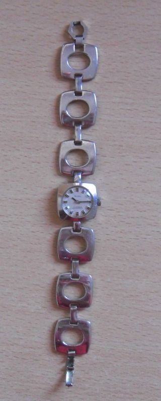 Viintage Aristo Damenuhr Rhodium Plated Armbanduhr (39g) 17 Jewels Shockproof Bild