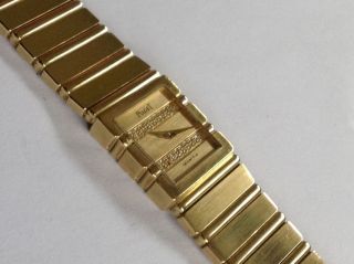 Piaget Polo Damen Armbanduhr In 18kt Gelbgold Mit 2 Streifen Diamanten Bild
