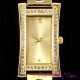 Vergoldet Modeschöpfer Klassisch Stangen Armband Anzug Uhr W Swarovski Kristall Armbanduhren Bild 13