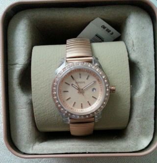 - Fossil Damen Uhr/armbanduhr In Rosé In Ovp Bild
