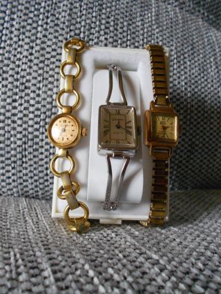 3 Damen Armbanduhren Glashütte Und Umf Ruhla Bild