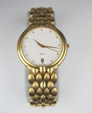 Maurice Lacroix Uhr Vergoldet Herren Damen Armband Analog Datum Quarz Schweiz Bild
