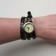 Vintage Wickelarmband Wickel Uhr Armbanduhr Damen Wrap Watch Schwarz B - Ware Armbanduhren Bild 2