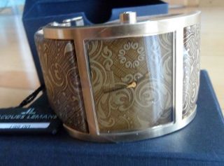 Damen - Armbanduhr Von Jacques Lemans,  Sehr Groß,  Goldf. ,  Lederband,  Np 199,  00 Bild