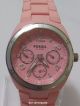 Fossil Damenuhr / Damen Uhr Kunststoff Datum Tag Rosa Es2596 Armbanduhren Bild 2