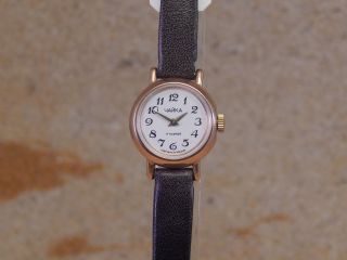 Polijot Tschaika Handaufzug 585 Rot Gold Damen - Armbanduhr W111 Bild