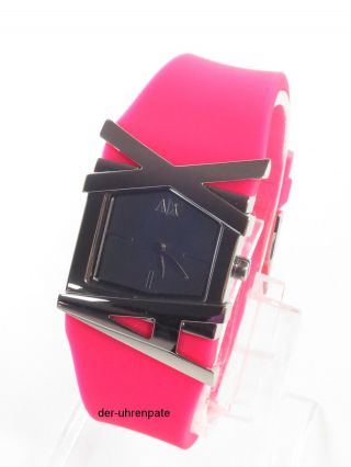 Armani Exchange Damenuhr / Damen Uhr Silikon Pink Silber Selten Ax3149 Bild