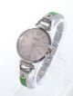 Fossil Damenuhr / Damen Uhr Edelstahl Silber Grün Lederapplikation Es3256 Armbanduhren Bild 3