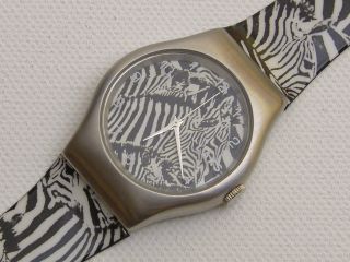 Künstleruhr Museumsuhr Zebra - Edelstahl - Laks Watch - Ungetragen - Limitiert Bild