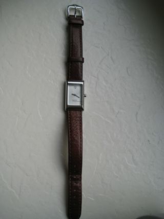 Dkny Damen - Armbanduhr,  Silber Mit Braunem Lederarmband Bild