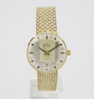 Bergana Herrenuhr Mit Automatic - Werk Vintage Uhr In 585/000 Gelb - Gold Bild