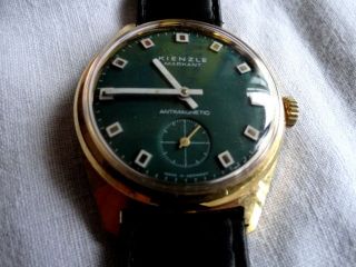 Herren Armbanduhr Kienzle Markant - Handaufzug - Grün,  Sehr Selten Bild