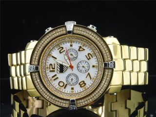 Mens Platinum Watch Company 5th Avenue Joe Rodeo Diamant Uhr 160 Pwc - 5av104 Bild