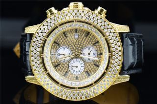 Herren Avenger Jojo Joe Rodeo 3 Reihe Diamant - Uhr Mit Seitenverkleidung 9,  00 Ct Bild