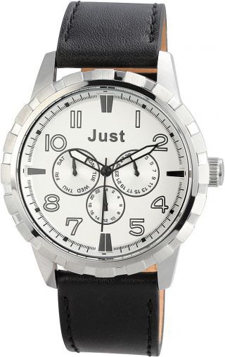 Just Chronograph Herren Uhr Schwarz Silber 48 - S4997sl - Bk Armbanduhr Bild