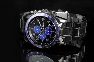 Just Uhr Chronograph Herrenuhr 48 - S1230bk - Bl Armbanduhr Schwarz Blau Bild