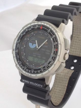 Uhr Watch Citizen Wingman 8945 Analog Wrist Watch Chronograph Lcd Date Ct27 De Bild