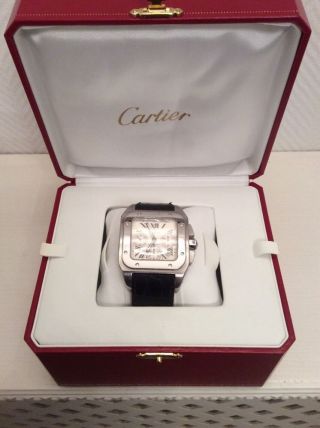 Cartier Santos Chronograph 100xl Mit Box Und Papieren Bild