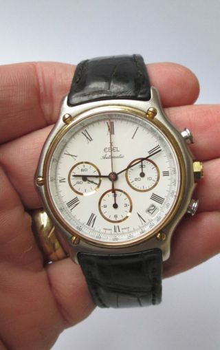 Armbanduhr Uhr Ebel Chronograph Automatic 1065 Spangenarmband Bild