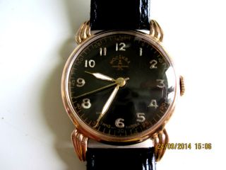 Armbanduhr Poljot Kirova 583 Rotgold Massiv Goldgehäuse Moskva Handaufzug 1mchz Bild