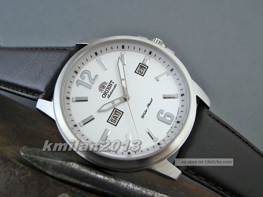Orient Starfish Uhr Automatik Herrenuhr Tag&datum Leder Fem7j00aw9,  Fem7j00bb9 Armbanduhren Bild