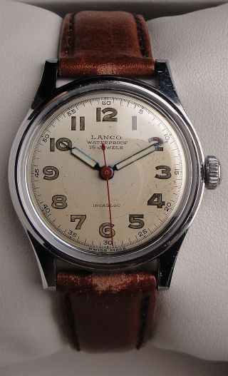 Klassische Vintage Armbanduhr Lanco – Handaufzug – Cal.  Langendorf 1054 Bild